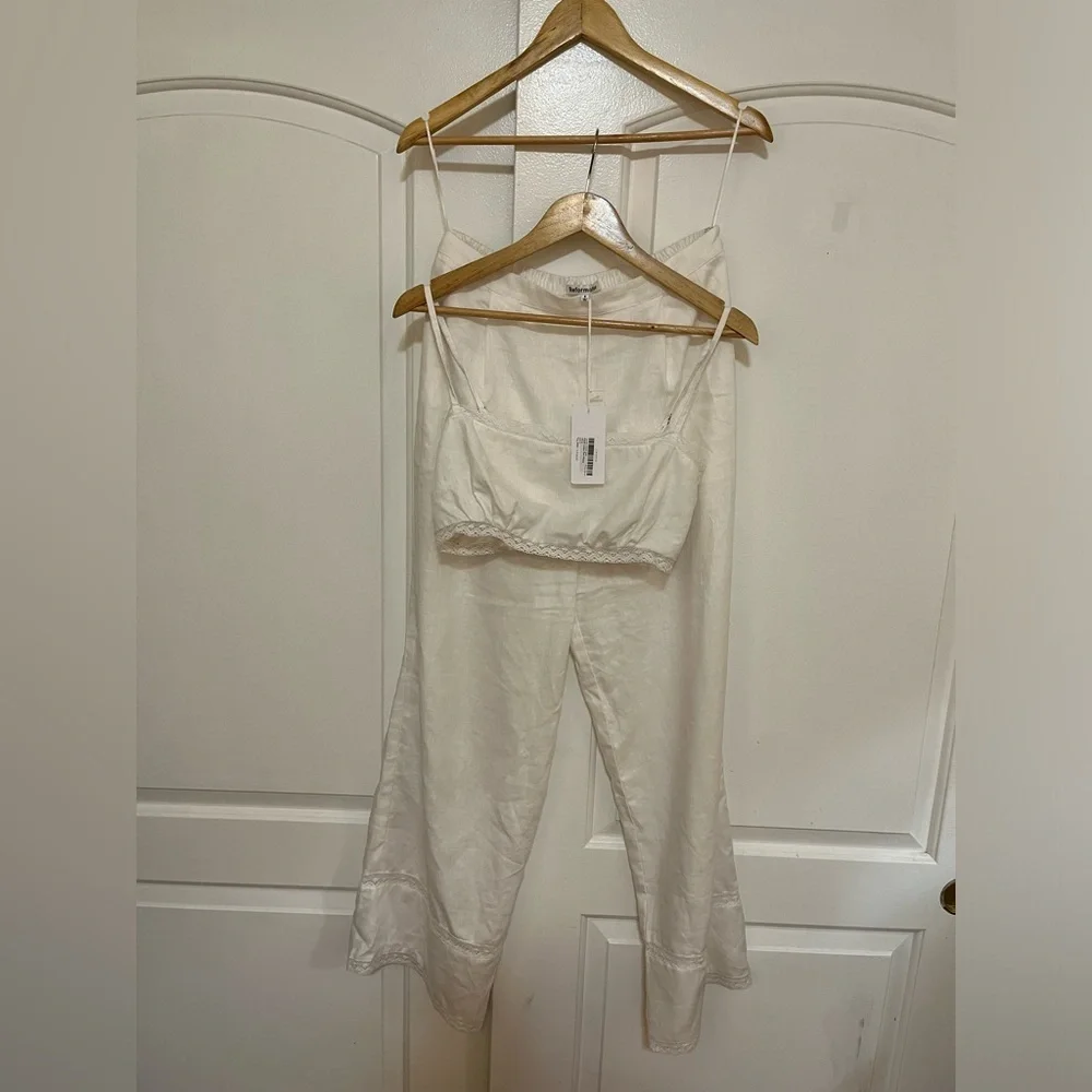 Reformation violet linen two piece